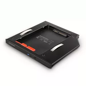 AXAGON RSS-CD09 ietvars 2,5'' SSD/HDD diskam DVD slotā, 9,5 mm, LED, alumīnija