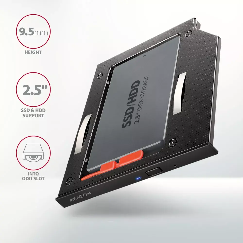 Axagon RSS-CD09 2.5 SSD/HDD Caddy Photo 2
