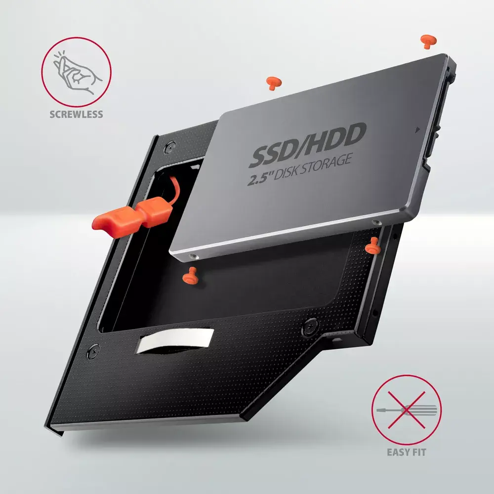 Axagon RSS-CD09 2.5 SSD/HDD Caddy Photo 4