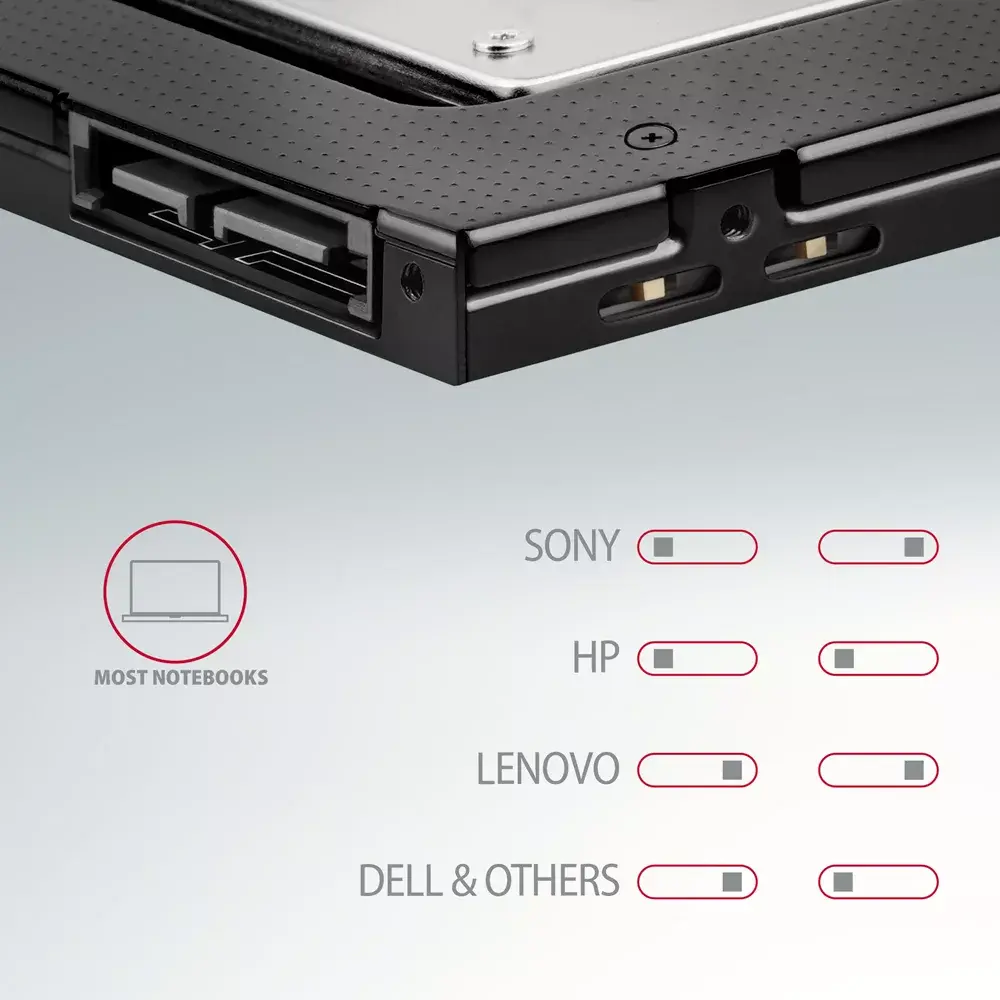 Axagon RSS-CD09 2.5 SSD/HDD Caddy Photo 7