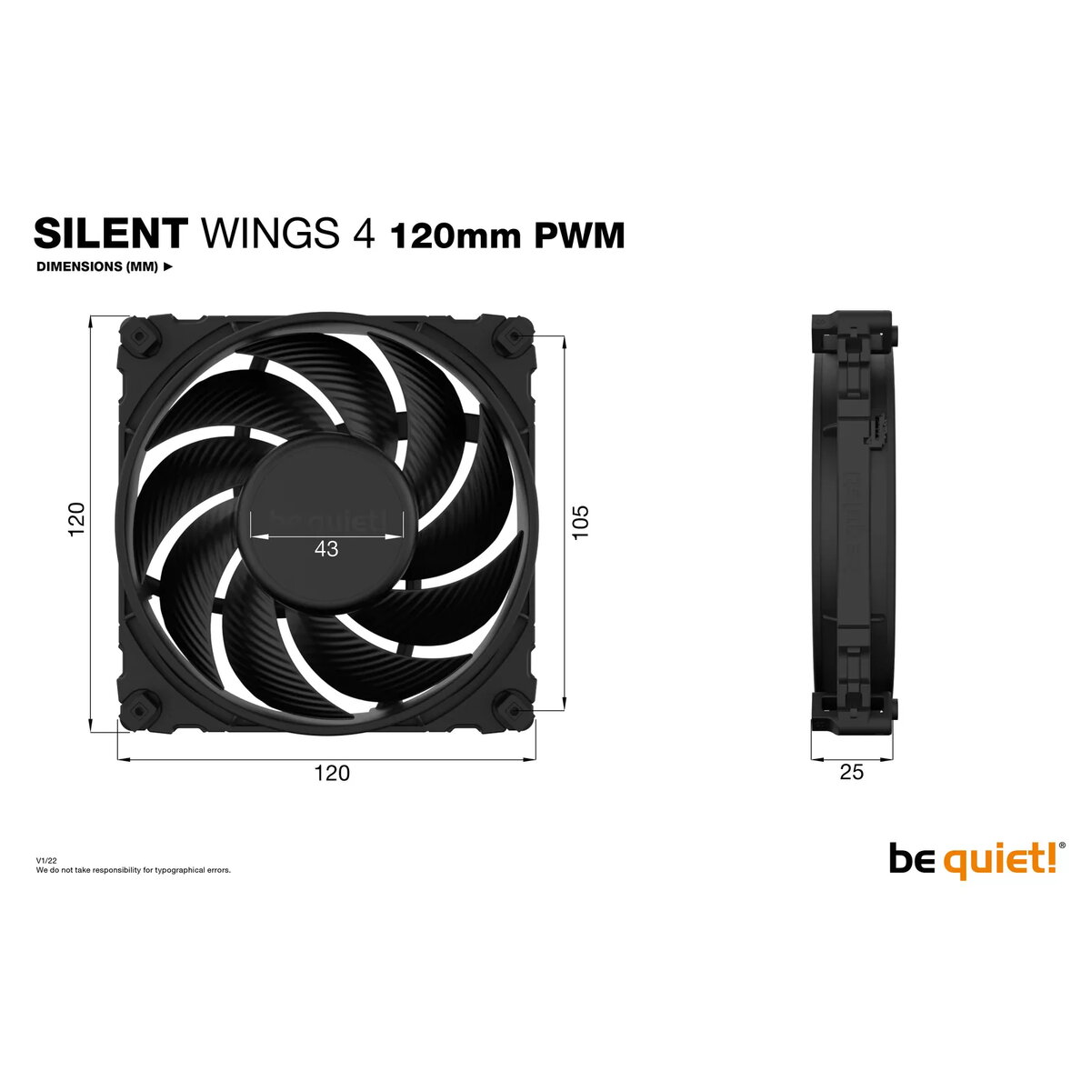 Вентилятор be quiet! SILENT WINGS 4 120mm PWM Photo 5