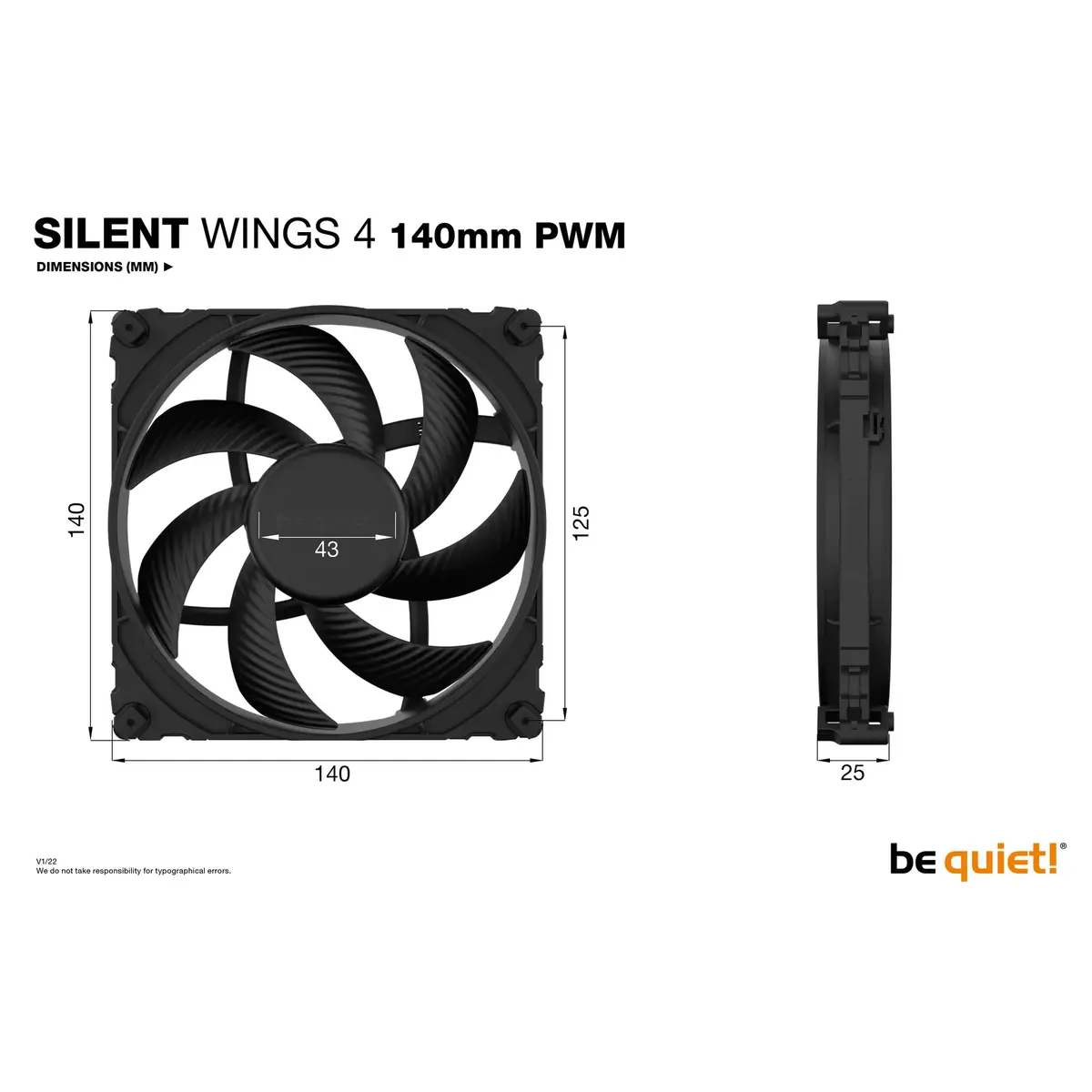 Ventilators be quiet! SILENT WINGS 4 140mm PWM Photo 5