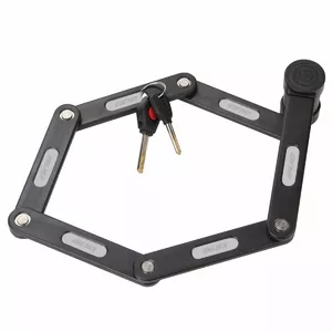 Bicycle lock rock machine F.Lock 20.85 Black Grey, folding lock for bikes