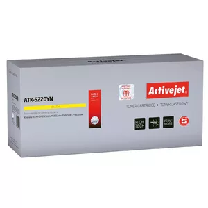 Toner cartridge ActiveJet ATK-5220YN for Kyocera, yellow, 1200 pages, compatible, standard yield, single pack