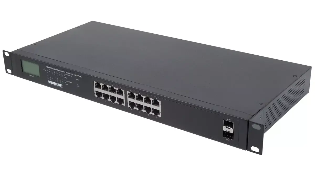 Неуправляемый коммутатор Intellinet 16-портовый Gigabit Ethernet PoE+ Photo 2