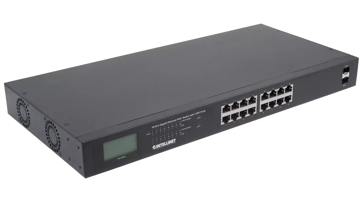 Неуправляемый коммутатор Intellinet 16-портовый Gigabit Ethernet PoE+ Photo 4