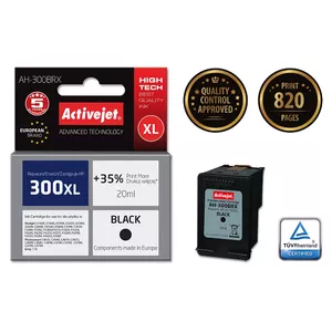 ActiveJet AH-300BRX Compatible Ink Cartridge (Black, 20 ml, High XL, Pigment, for HP 300XL CC641EE)
