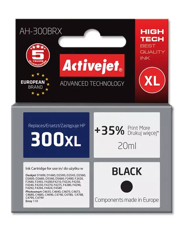 ActiveJet AH-300BRX Ink Cartridge Black 20 ml Photo 2