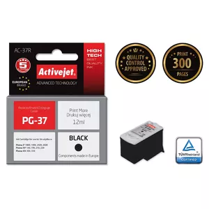 Ink cartridge ActiveJet AC-37R compatible replacement for Canon PG-37, black, 12 ml, XL yield, pigment-based