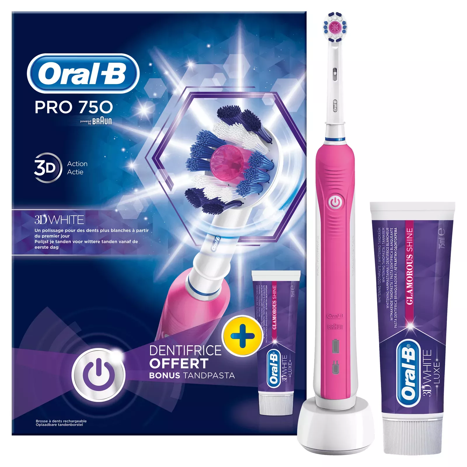 BRAUN Pro 750 pink + toothpaste Photo 3