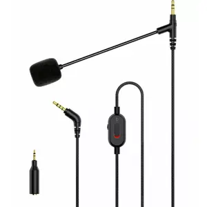 Audio kabelis ar Clearspeak Boom mikrofonu, MEE audio MEE-CBL-BM-BK, melns