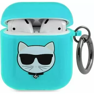 Aizsargvāciņš Karl Lagerfeld Choupette priekš AirPods 1/2 KLD562BLU zils