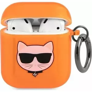 Karl Lagerfeld Etui ochronne KLA2UCHFO Choupette do AirPods 1/2 pomarańczowe