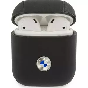 BMW aizsargvāciņš Geniune Leather priekš AirPods 1/2 black