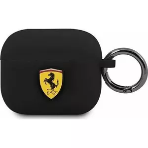 Aizsargmaciņš Ferrari FEA3SILBK priekš AirPods 3 — melns