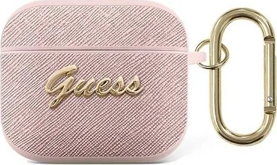 GUESS vāciņš AirPods 3, Saffiano Script Metal Photo 2