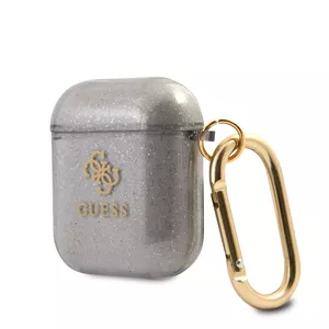 Aizsargvāciņš GUESS GUA2UCG4GK Glitter Collection priekš AirPods 1/2, pelēks