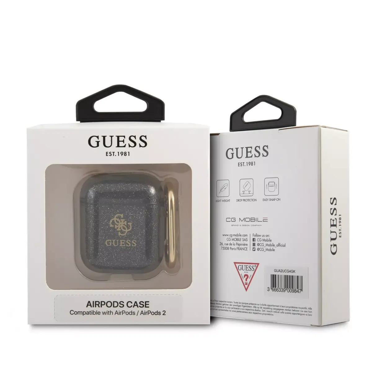 Aizsargvāciņš GUESS GUA2UCG4GK priekš AirPods 1/2 Photo 3