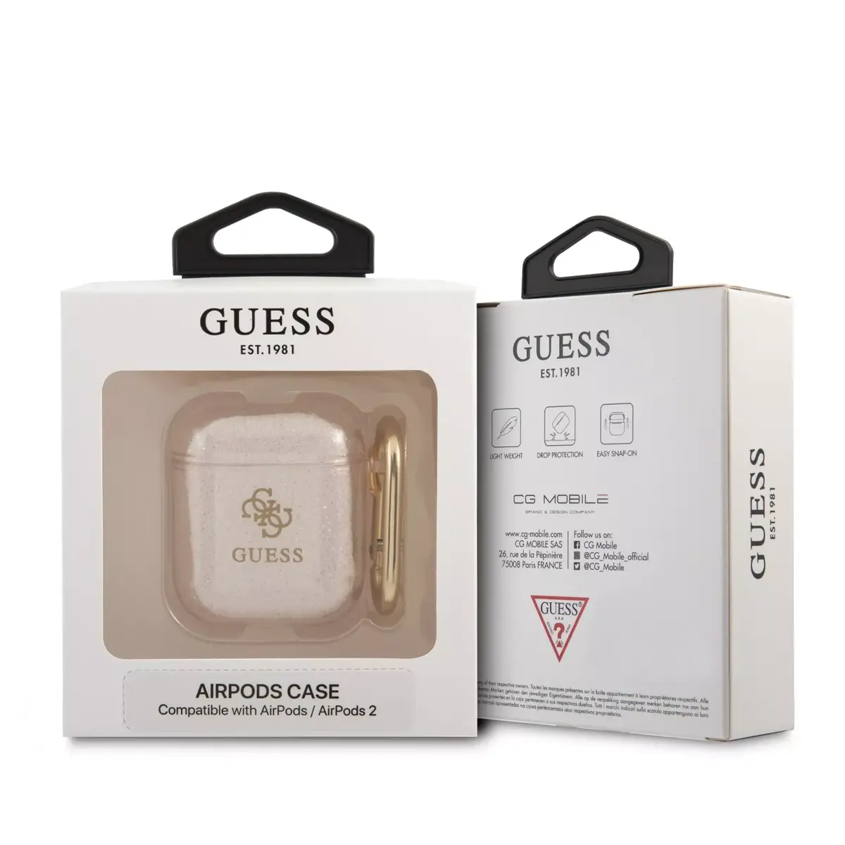 Чехол Guess Glitter Collection для AirPods 1/2 Photo 3