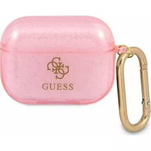 Aizsargvākis GUESS GUAPUCG4GP Glitter Collection priekš AirPods Pro, rozā