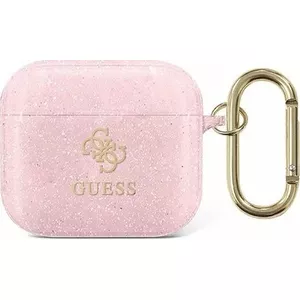 Protective cover for AirPods 3 GUESS GUA3UCG4GP pink Glitter Collection — silicone protective case