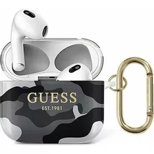 Защитный чехол для AirPods 3 GUESS GUA3UCAMG черный из Camo Collection