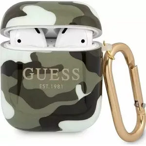 Aizsargvāciņš Apple AirPods 1/2 no GUESS — Camo Collection Green (GUE1092GRN)