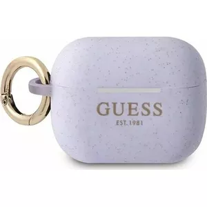 Aizsargvāciņš no silikona ar mirdzumu GUESS priekš AirPods Pro — violets