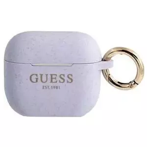 Guess Etui ochronne GUA3SGGEU Silicone Glitter do AirPods 3 fioletowe