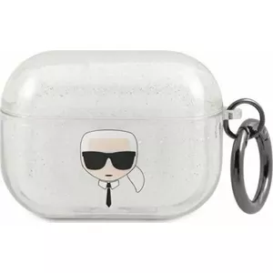 Karl Lagerfeld Etui Karl Lagerfeld KLAPUKHGS Apple AirPods Pro cover srebrny/silver Glitter Karl`s Head