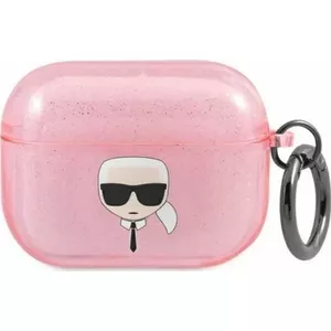 Karl Lagerfeld Karl Lagerfeld KLAPUKHGP Apple AirPods Pro apvalks różowy/pink glitter Karl`s Head