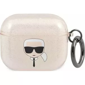 Aizsargvāciņš AirPods 3 Karl Lagerfeld KLA3UKHGD — zelta mirdzums, Karl’s Head dizains