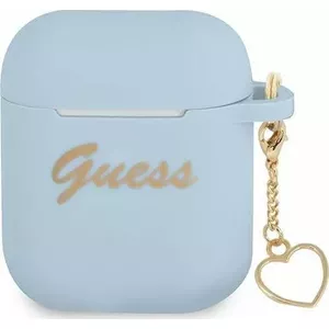 Silicone Cover GUESS GUE1608BLU for AirPods 1/2, Heart Collection, Blue