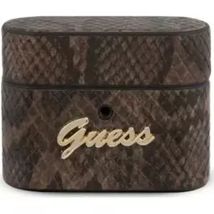 Guess Python Collection aizsargmaciņš AirPods Pro austiņām, brūns