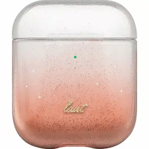 Protective Case LAUT Ombre Sparkle for AirPods, orange — hard-shell cover, glitter finish