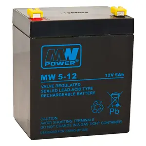 Sealed Lead Acid (VRLA) UPS Battery MPL Power MW 5-12L, 12 V 5 Ah, 90×101×? mm, 1.9 kg