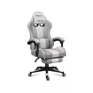 Spēļu krēsls Huzaro FORCE 4.7 Bucket Grey — audums, polsterēts sēdeklis un atzveltne, paplāte, maksimālais svars 140 kg, augstums 113–123 cm