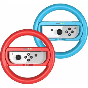 JYS 2x Stūres ritenis + 2‑in‑1 Turētājs Nintendo Switch OLED un Nintendo Switch — sarkans un zils