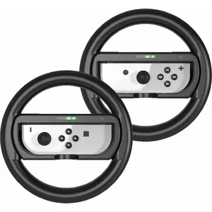 JYS 2x stūres rats + stūre 2v1 Nintendo Switch OLED un Nintendo Switch / 2x melns