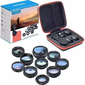 Apexel smartphone lens kit 10‑in‑1 Apexel (model SB6935) — clip-on lenses for mobile photography