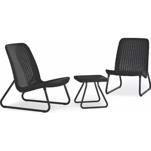 Dārza mēbeļu komplekts Keter Rio Patio Set pelēks izturīgs pret laika apstākļiem
