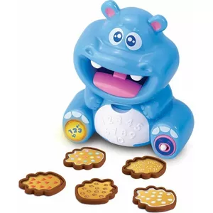Мягкая плюшевая игрушка бегемот Dumel Cookie Hippo DD 42297 — цветной мягкий зверёк для младенцев и малышей