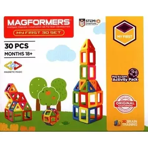 Konstruktors MAGFORMERS My First 30 gab — magnētiskās būvēšanas kluči, iesācēju komplekts bērniem
