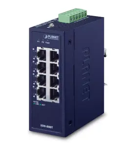 Tīkla slēdzis PLANET ISW-800T Nevadāms L2 Fast Ethernet 8x10/100, zils, piestiprināms pie sienas