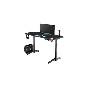 Computer desk Ultradesk UDESKLVABL — straight gaming desk, free-form tabletop, 1400×700 mm, blue