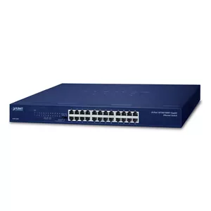 PLANET GSW2401 tīkla pārslēgs Nepārvaldīts Gigabit Ethernet (10/100/1000) 1U Zils