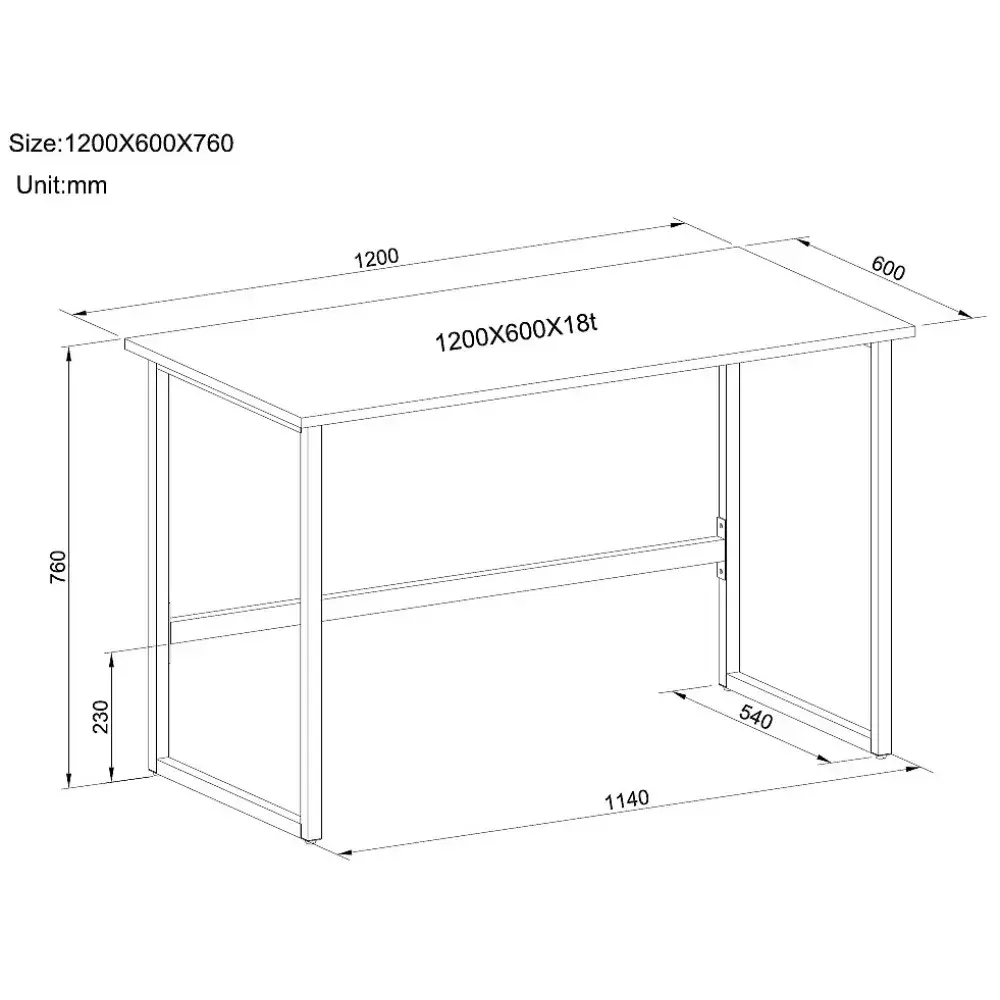 Компьютерный стол TECHLY ICA-TB 3545W Photo 2
