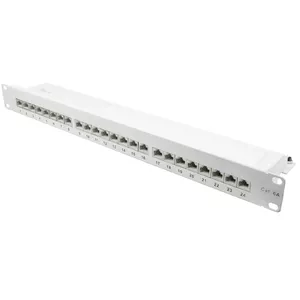 Patch Panel Alcasa GC-N0146 0.5U 10 Gigabit Ethernet RJ-45 Cat6a