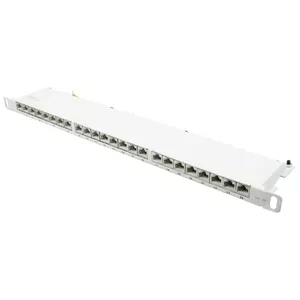 Patch panel Alcasa GC-N0143 0.5U 10 Gigabit Ethernet RJ-45 Cat6a