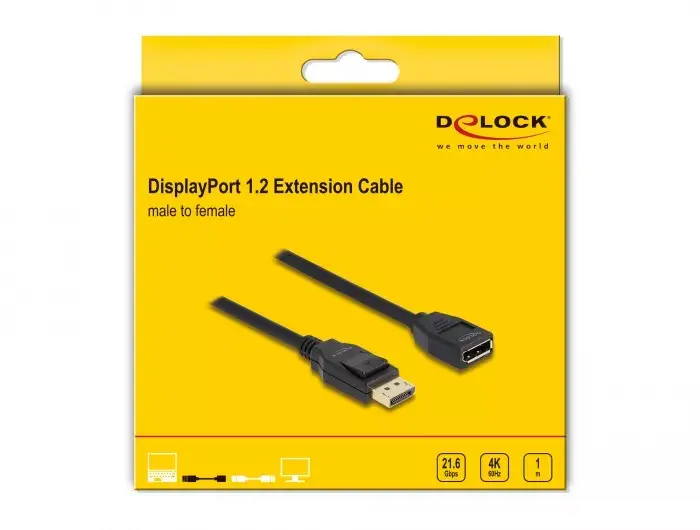 DeLOCK DisplayPort 1.2 extension cable 4K 60 Hz Photo 2